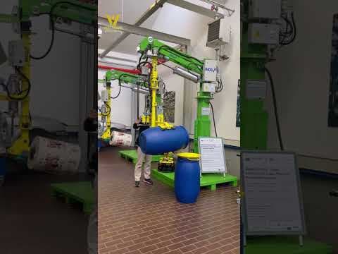 Ứng Dụng Tay Nâng Trợ Lực Điện - Khí Nén Indeva Nâng Thùng Phuy